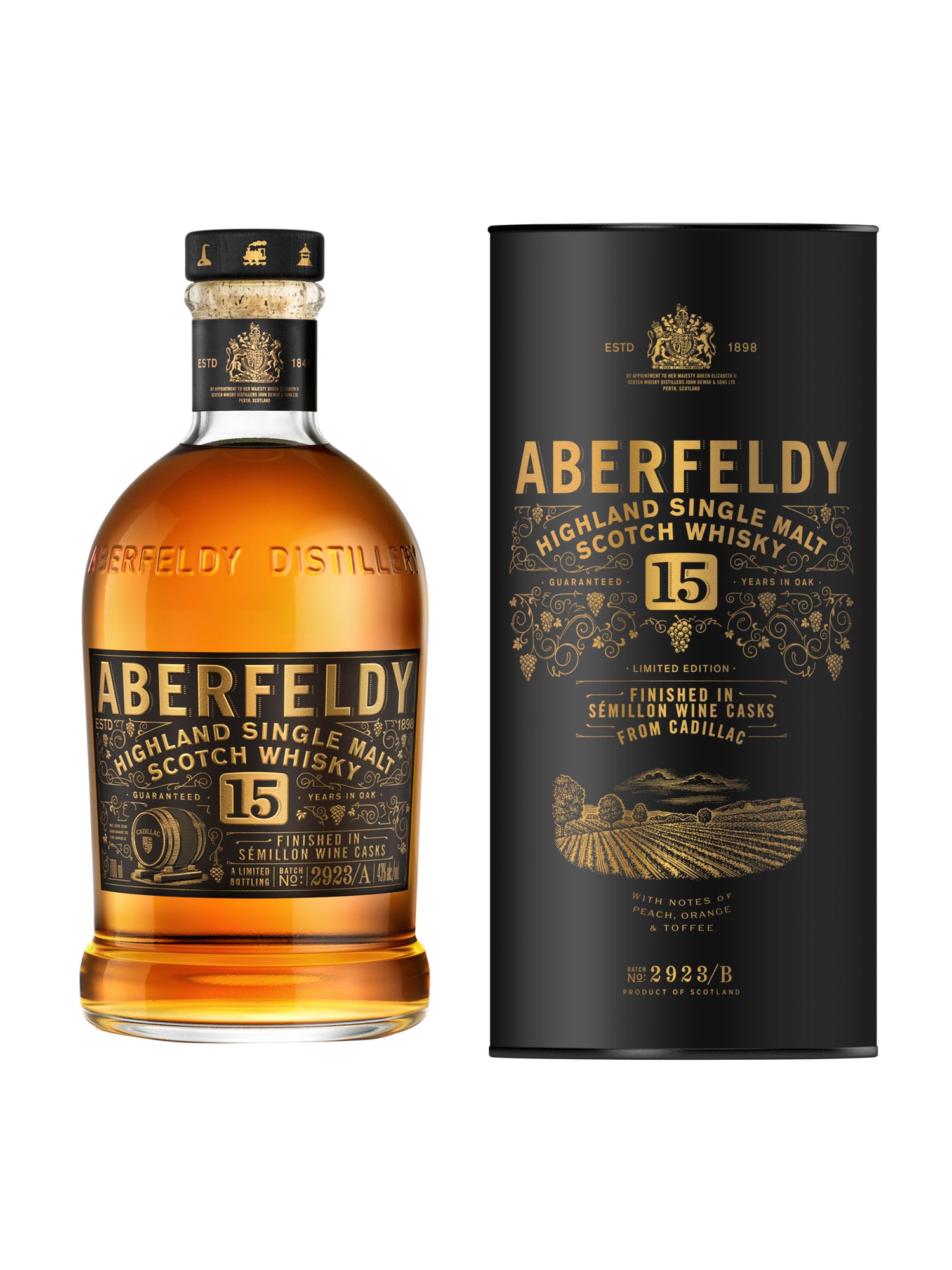 Aberfeldy 15 Year Old Whisky Cadillac White Wine Cask Finish