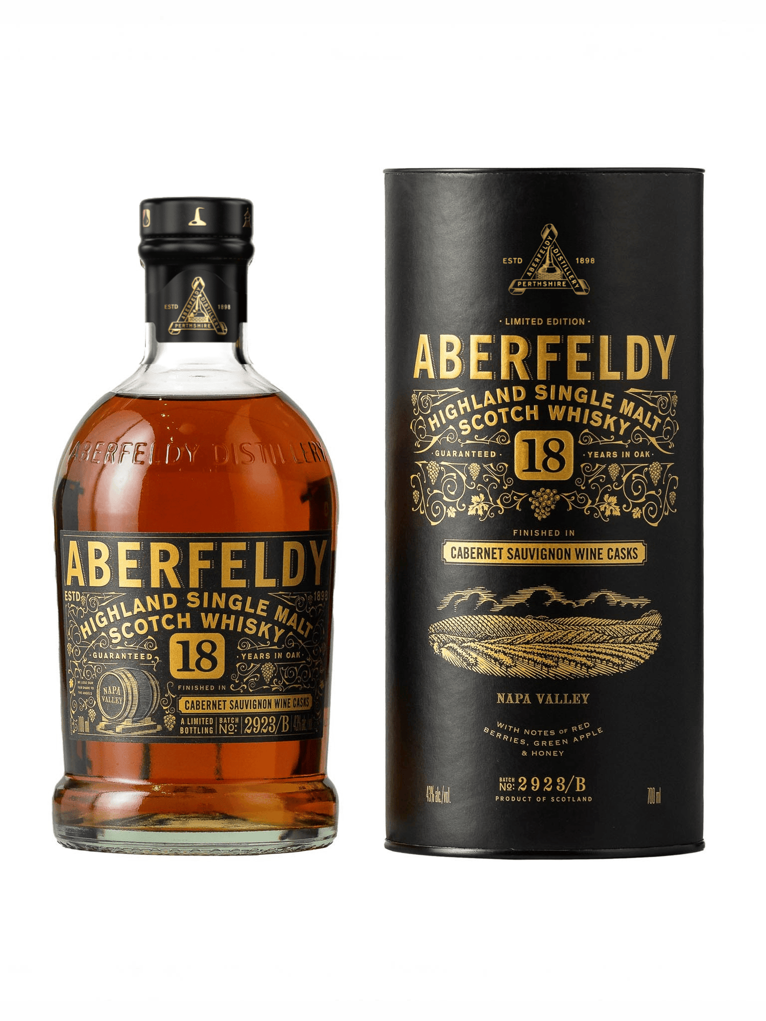 Aberfeldy 18 Year Old Napa Valley Wine Cask Whisky