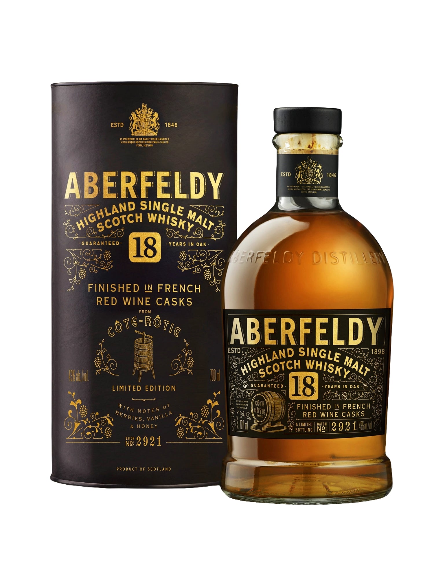 Aberfeldy 18 Year Old Côte-Rôtie Red Wine Cask Whisky