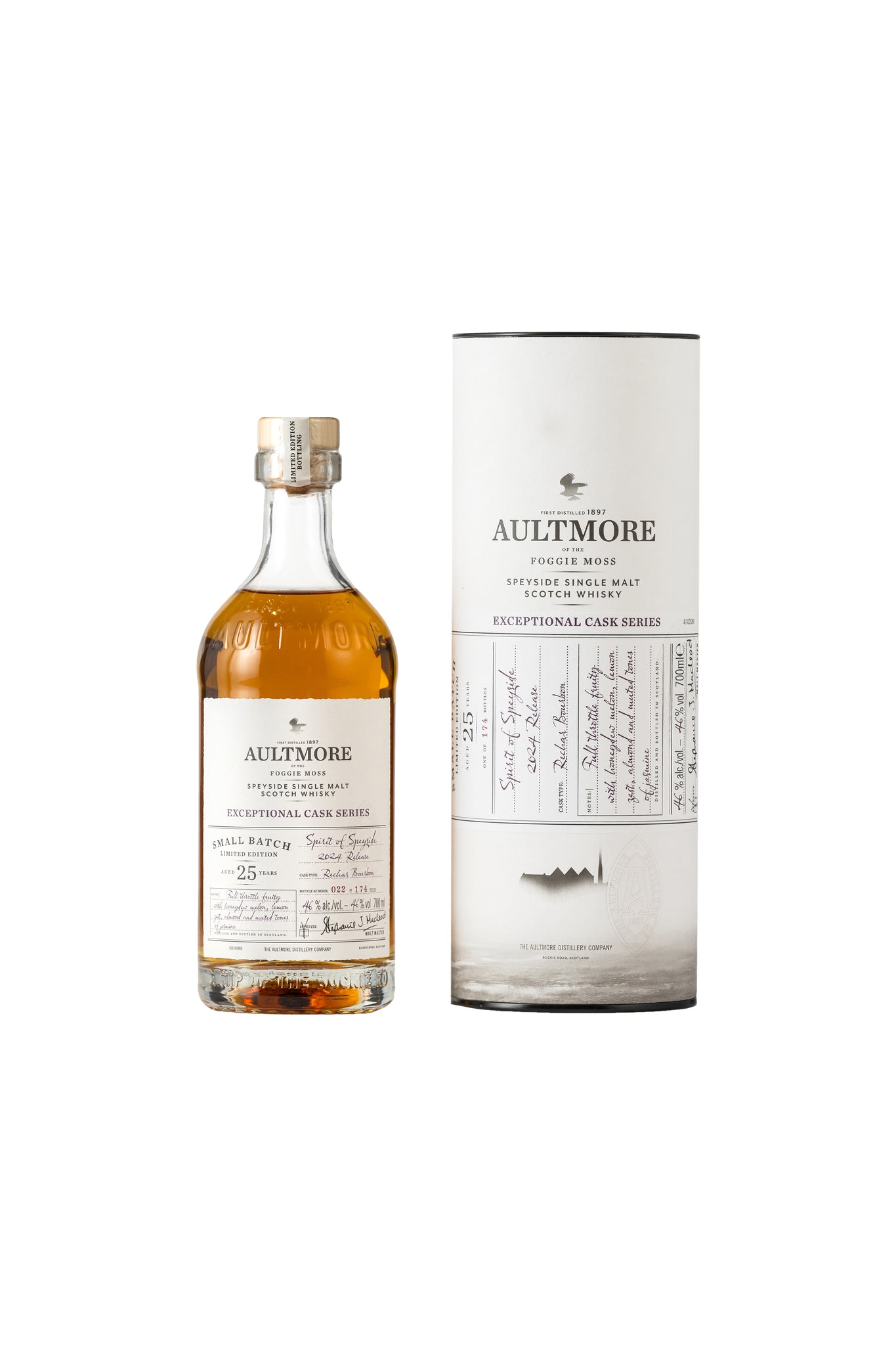 Aultmore 25 Year Old Whisky Rechar Cask