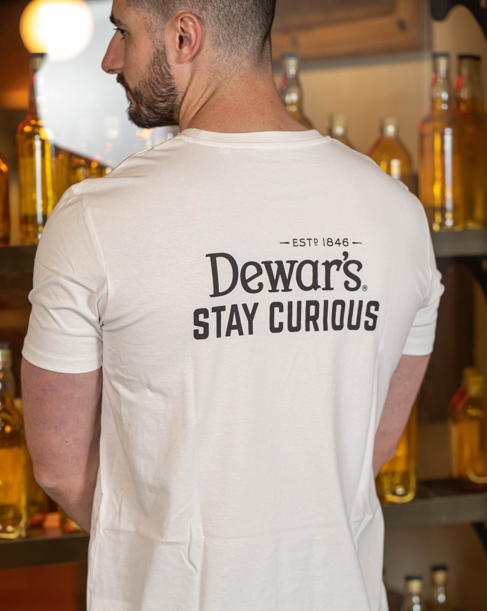 Dewar's Stay Curious White T-Shirt